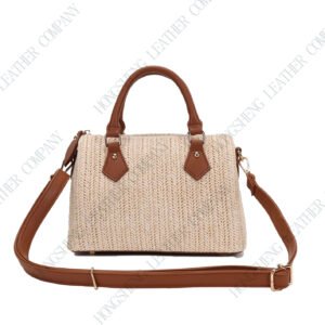 Natural straw bag